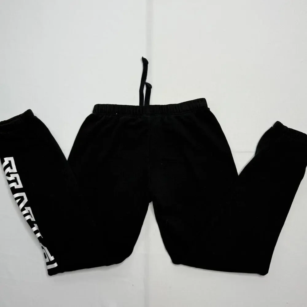 PINK Victorias Secret Black Cotton Sweatpants Size XS - Picture 4 of 7